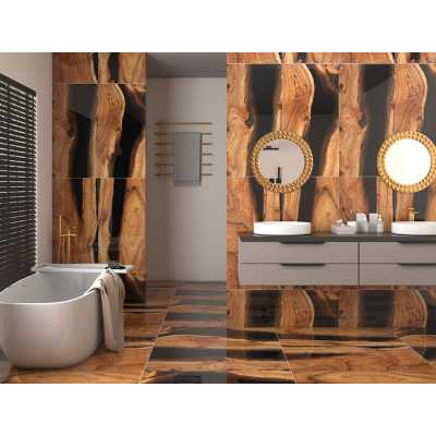 Gạch men ốp tường, lát nền LUSTRA INCEF0601200018 loại gạch granite vân gỗ tự nhiên, độ dày 8.8mm, kích thước 600mmx1200mm, thùng 2 viên - Hàng chính hãng