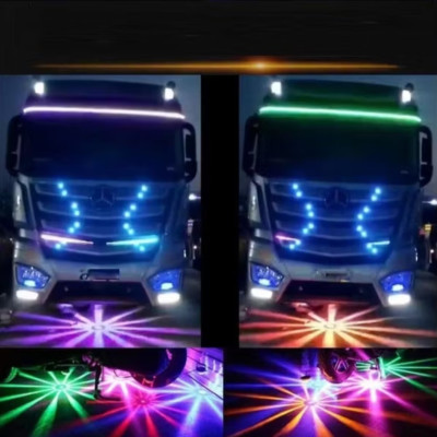 ĐÈN LED TRANG TRÍ GẦM XE MÁY ÔTÔ SÁNG ĐẢO 48 TIA MÀU SẮC CỰC ĐẸP