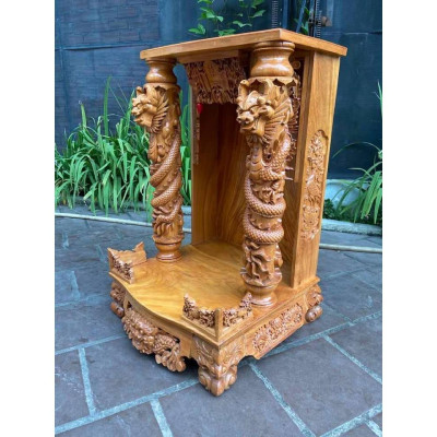 Bàn thờ thần tài Gõ Lào 60 x 98cm , bàn thờ ông địa cao cấp , hàng liền khối