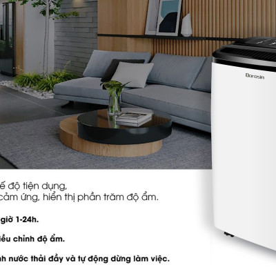 Máy hút ẩm gia dụng chính hãng Dorosin 618C (40m2)/Công suất hút ẩm 18 lít /ngày - Cảm biến điện tử thông minh - Độ ồn thấp