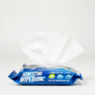 Khăn ướt diệt khuẩn Disinfecting Wipes diệt 99,9% vi khuẩn hương chanh dịu nhẹ không kích ứng da