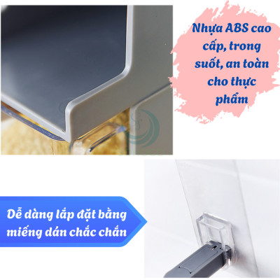 Hộp Gia Vị Treo Tường Xoay 360 Độ- Hộp Đựng Gia Vị Đa Năng Gắn Tường- Kệ Gia Vị Xoay Thông Minh 4 Ngăn- Hộp Đựng Thực Phẩm Mini Gắn Bếp- Hộp Đựng Gia Vị Dạng Kéo Gắn Đứng