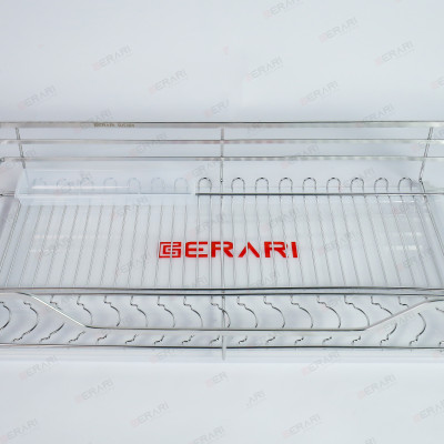 {Hàng chính hãng} Kệ xoong nồi nan dẹt Gerari chất liệu Inox bóng cao cấp