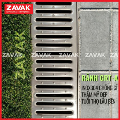 Rãnh Thoát Nước Inox 304 ZAVAK Grating GRT-AX117 inox 304 (modun 1.2m)