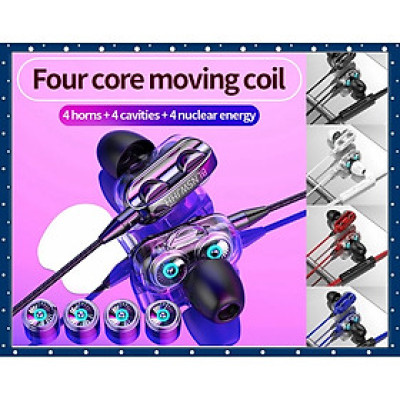 Tai Nghe Nhét Tai Super A4 9D Có Micro Jack 3.5mm Âm Thanh Siêu Trầm - miếng lót chuột