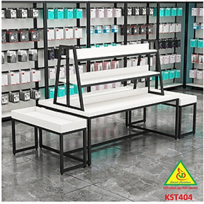 Kệ gỗ trưng bày rau củ quả, kệ trưng bày sản phẩm, hàng hóa KST404 - Nội thất lắp ráp Viễn Đông Adv