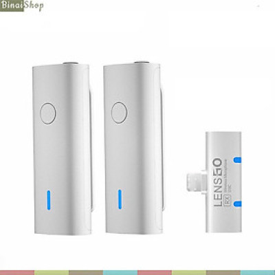 Lensgo LWM-518C - Micro Cài Áo Không Dây 2.4GHz, Thu Âm Cho Điện Thoại Làm Vlog, Phát Trực Tiếp- Hàng chính hãng