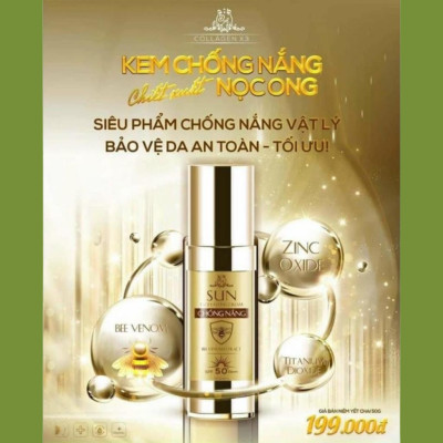 Kem Chống Nắng Collagen X3 Spf 50+++ Kem Chống Nắng Lâu Trôi Dưỡng Trắng Da Đông Anh Chính Hãng 50g
