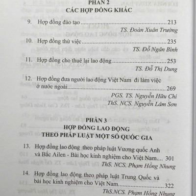 Hợp Đồng Trong Lĩnh Vực Lao Động 