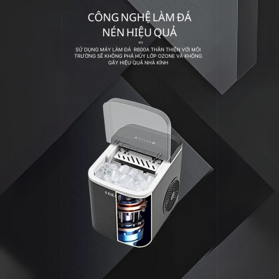 Máy làm đá tự động gia đình SOKANY làm đá nhanh trong vài phút, tiện dụng tiết kiệm điện - SK03038 - HÀNG CHÍNH HÃNG