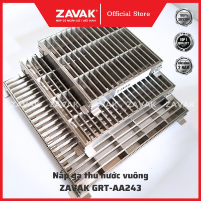 Rãnh Thoát nước vuông Inox 304 ZAVAK Grating GRT-AA243