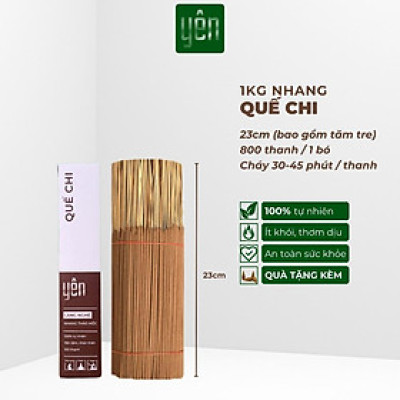 Nhang Quế Chi Sạch 1kg Giá Sỉ Loại 23-30-40cm 800-700-500 Thanh Yên 100 % Tự Nhiên Thờ Cúng Thư Giãn