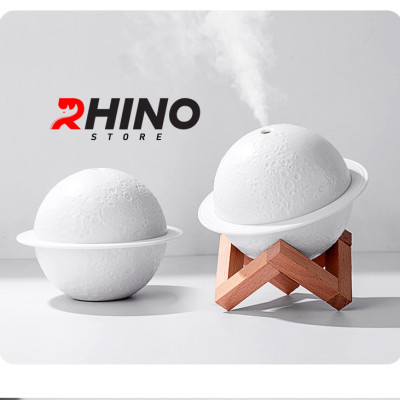 Máy phun sương tinh dầu tạo ẩm Rhino H301 hình mặt trăng, dung tích 200ml, nhỏ gọn - Hàng chính hãng