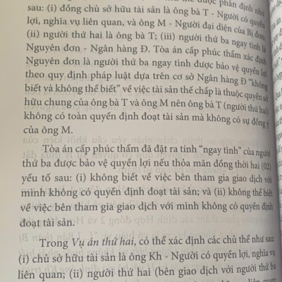 Bảo vệ quyền lợi của người thứ ba ngay tình (sách chuyên khảo)