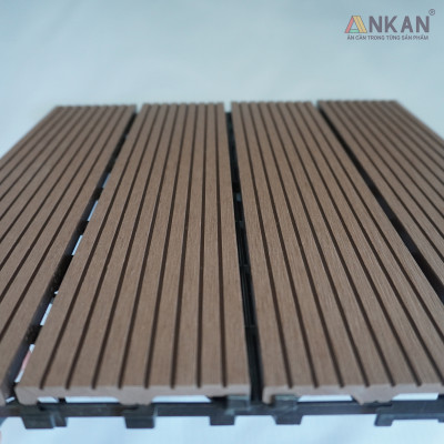 Sàn Vỉ Gỗ Nhựa Composite Cao Cấp, Lót Sàn Ban Công Nhà Tắm, Vỉ Dày Chắc Chắn Có Vít Ốc Dưới Nan, Màu Nâu Mới, Dễ Dàng Lắp Đặt