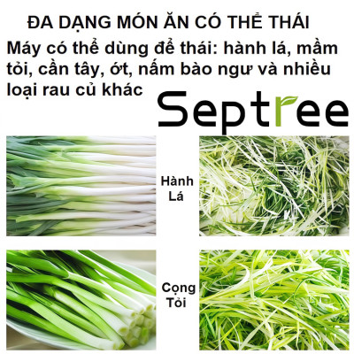 Máy chẻ các loại rau, hành, tỏi, ớt, rau muống,... Dòng chuyên nghiệp. Thương hiệu Mỹ cao cấp Septree XC-988A. HÀNG CHÍNH HÃNG
