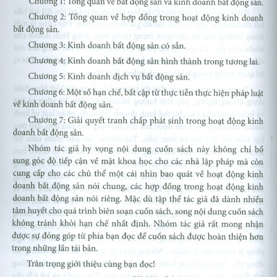 Pháp luật về kinh doanh bất động sản (Sách chuyên khảo)