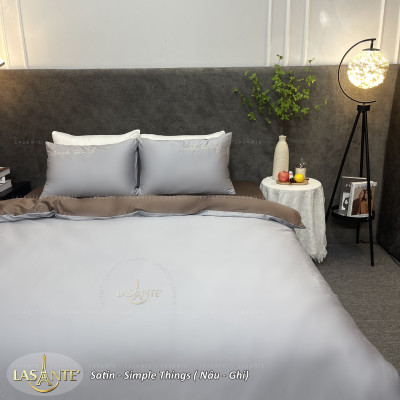 Bộ Chăn Ga Gối Satin - Simple Things
