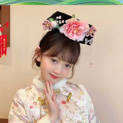Cài tóc bờm tóc cho bé gái trung hoa hanfu cổ trang hoàn châu cách cách quý phi diện lễ tết noel giáng sinh năm mới xinh
