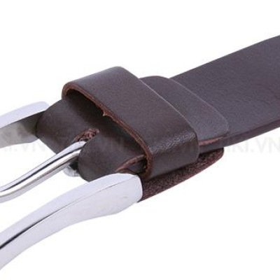 Dây nịt nam da bò đầu khóa Inox kim xỏ lỗ SUNPOLO BELT03