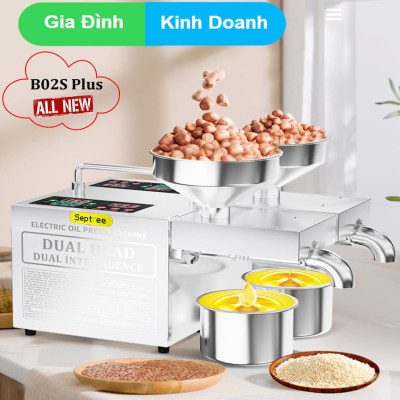 Máy ép dầu ăn thực vật 2 đầu kép đa năng thương hiệu Mỹ cao cấp Septree B02S Plus - Công suất 1900W - Hàng nhập khẩu