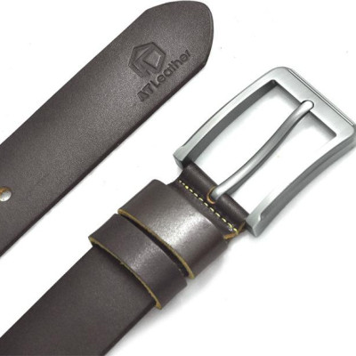 Thắt lưng da bò nam AT Leather Premium PK4 - Nâu