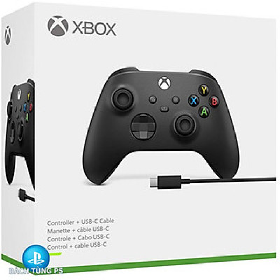 Tay Cầm Wireless Controller Xbox Series X Carbon Black USB C Cable -Hàng nhập khẩu