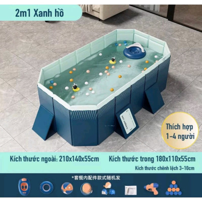 Bể bơi cho cả gia đình gấp gọn, Bể bơi tự động không bơm, Chất Liệu Cao Cấp an toàn - Tiết kiệm diện tích
