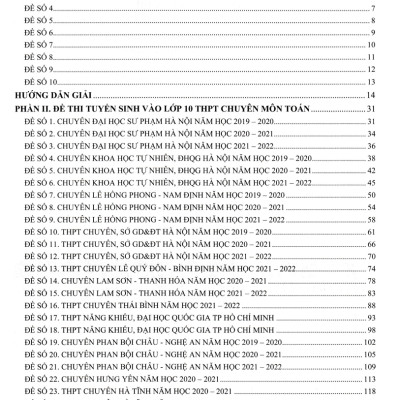 Sách Bộ Đề Ôn Luyện Thi Vào Lớp 10 THPT Chuyên Môn Toán