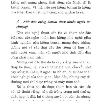 110 Câu Hỏi Đáp Chăm Sóc Và Tạo Dáng Bonsai (Tái Bản 2024)
