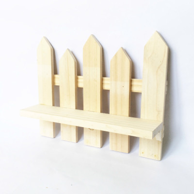 Kệ đa năng Kệ gỗ treo tường trang trí hình hàng rào gỗ thông KT D32xC25cm 