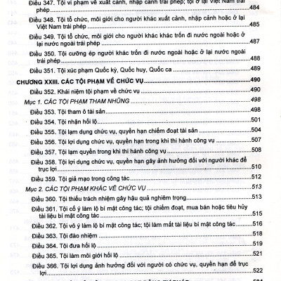 Phương Pháp Định Tội Danh Với 538 Tội Danh Trong Bộ Luật Hình Sự Năm 2015, Được Sửa Đổi, Bổ Sung Năm 2017