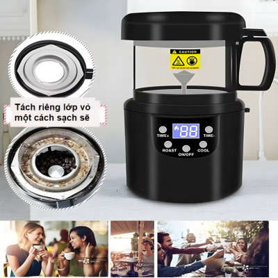 Máy rang hạt cà phê công nghệ gia nhiệt không khí chuyên nghiệp thương hiệu Mỹ cao cấp Cafemasy CCR-305 - Hàng chính hãng