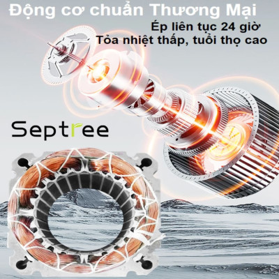 Máy ép dầu ăn thực vật 2 đầu kép đa năng thương hiệu Mỹ cao cấp Septree B02S Plus - Công suất 1900W - Hàng chính hãng