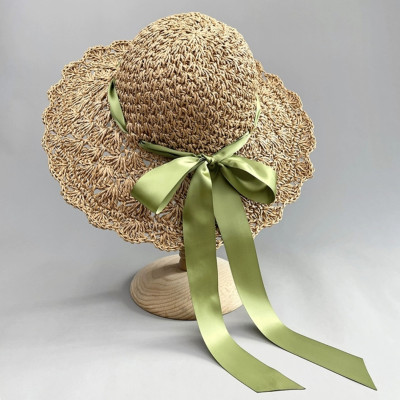 Mũ nón rộng vành đi biển du lịch dã ngoại chống nắng chất liệu cói thời trang Hàn Quốc dona25012102