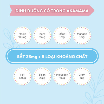 Bổ sung Vitamin tổng hợp cho bà bầu Akamama (120 viên)