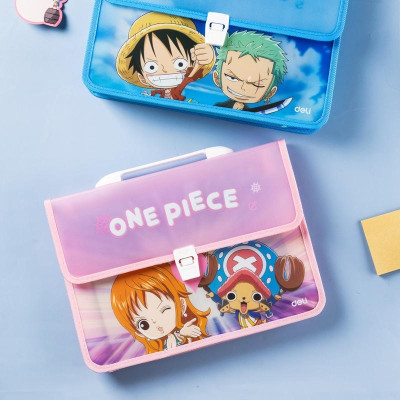 Cặp Tài Liệu Học Sinh A4 2 Ngăn One Piece - Deli EF621 - Màu Hồng