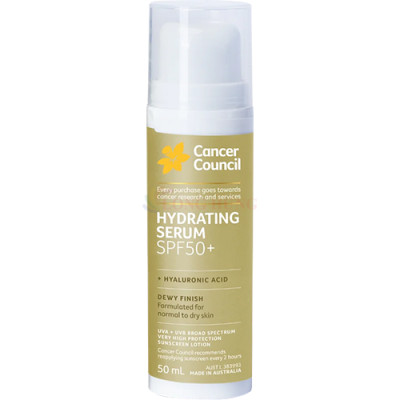 Tinh chất chống nắng cấp ẩm Cancer Council Hydrating Serum SPF50+ (50ml) - Hàng chính hãng