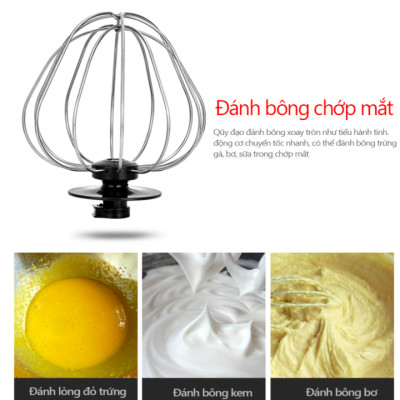 Máy trộn bột, đánh trứng 6.5 lít, 10 tốc độ đánh cao cấp thương hiệu DSP KM3025 - Công suất 1200W - HÀNG NHẬP KHẨU