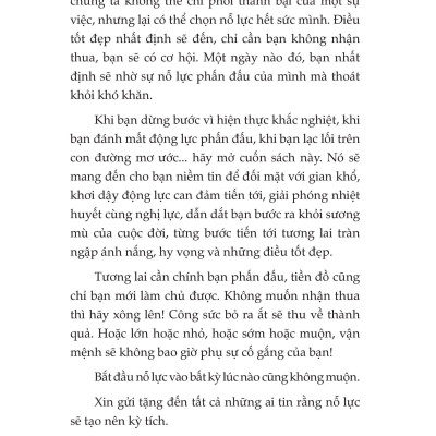 Sách - Thay Đổi Bản Thân, Làm Chủ Cuộc Đời - Mọi Nỗ Lực Không Bao Giờ Là Muộn