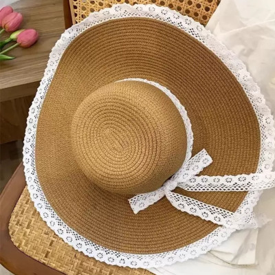 Nón rộng vành mũ vành rộng gấp gọn che nắng đi biển cho nữ phối đai ren duyên dáng chất liệu cói thoáng mát   Thiết kế thời trang: Nón rộng vành, phù hợp cho các hoạt động ngoài trời như đi biển. Mũ có đai ren duyên dáng, tăng thêm vẻ nữ tính Dona25072501