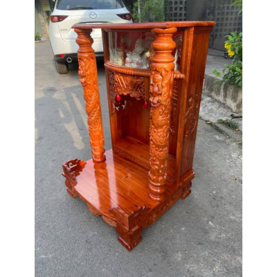 bàn thờ ông địa xoan hộp đèn , bàn thờ gỗ giá rẻ , bàn thờ thần tài ông địa 61 x 98cm, bàn thờ ông địa