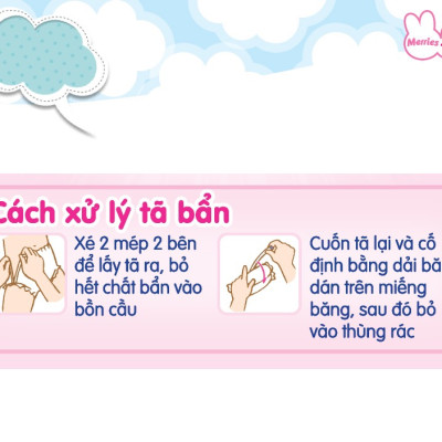 Tã/Bỉm Quần Merries M-58+6 (64 Miếng)