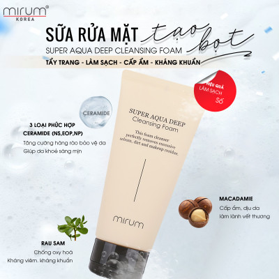 Sữa Rửa Mặt Mirum Tạo Bọt Làm Sạch Và Giữ Ẩm 120ml