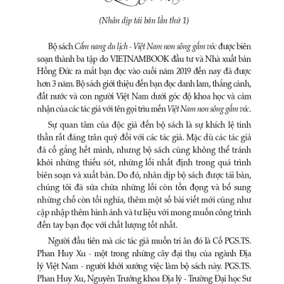 Cẩm nang du lịch: Việt Nam Non Sông Gấm Vóc - Miền Bắc (Tái bản có sửa chữa, bổ sung)