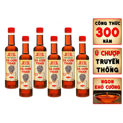 Nước mắm nhỉ cá cơm than Làng Chài Xưa (Thùng 6 chai ) chai nhựa cao cấp 525ml/chai Đặc Biệt Thanh Dịu An toàn
