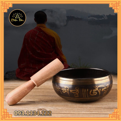 Chiếc bát xoay Tây Tạng mật tông 11.5cm