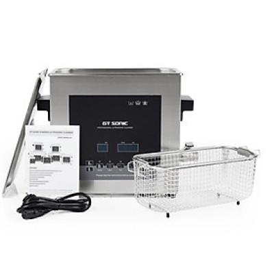 Bể rửa dùng sóng siêu âm hiệu GT sonic dung tích 6 lít, GT SONIC-D6, công suất 150W, tần số 40KHZ, dùng làm sạch bề mặt vật liệu-Hàng Chính Hãng