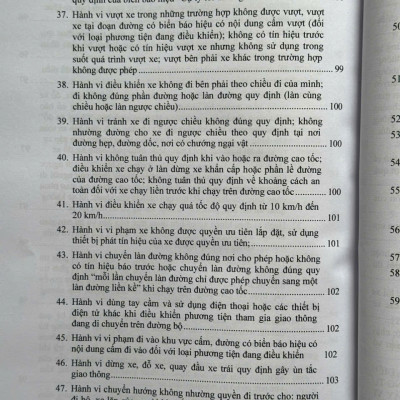 Sách Xử Phạt Vi Phạm Hành Chính Về Trật Tự, An Toàn Giao Thông Trong Lĩnh Vực Giao Thông Đường Bộ theo Nghị định 168/2024/NĐ-CP (V2559T)