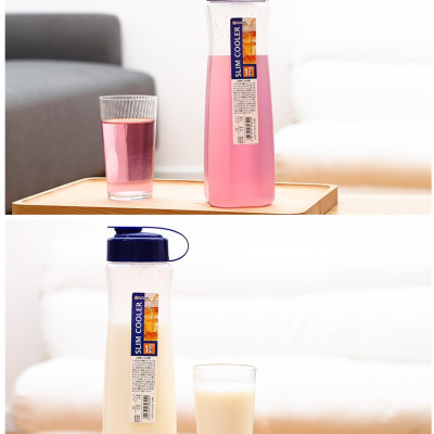 Combo 01 Bình đựng nước đa năng 1L (Màu trắng) + 03 Cốc nhựa uống nước Inomata 350ml có quai cầm - Nội địa Nhật Bản